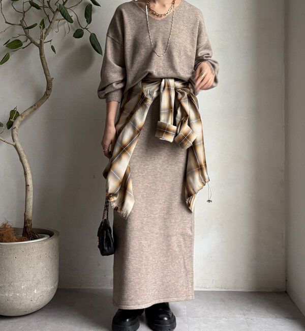  「【WEB限定】サイドスリットプルオーバー」|ニット・セーター|