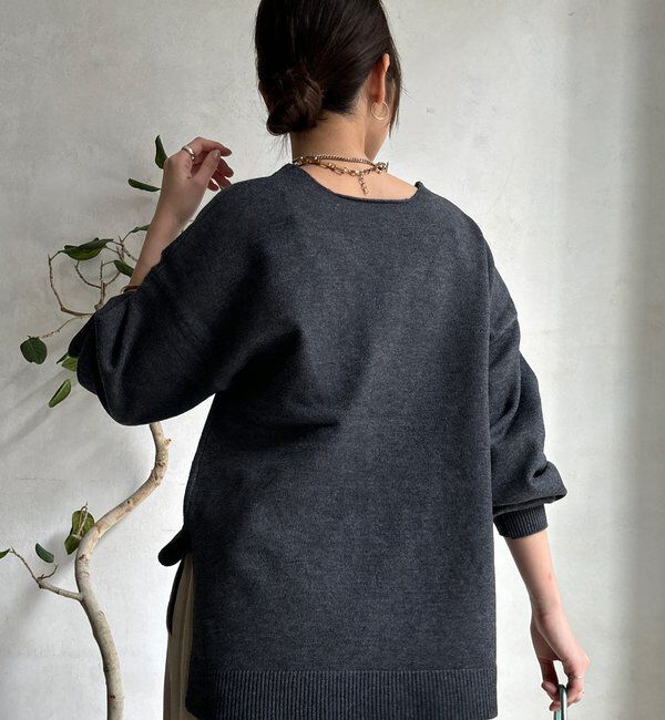  「【WEB限定】サイドスリットプルオーバー」|ニット・セーター|
