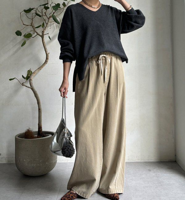  「【WEB限定】サイドスリットプルオーバー」|ニット・セーター|