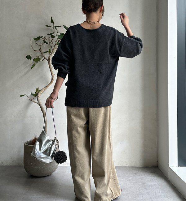  「【WEB限定】サイドスリットプルオーバー」|ニット・セーター|