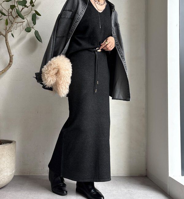  「【WEB限定】サイドスリットプルオーバー」|ニット・セーター|