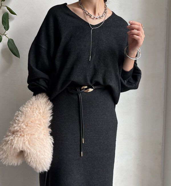  「【WEB限定】サイドスリットプルオーバー」|ニット・セーター|