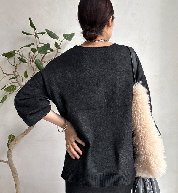  「【WEB限定】サイドスリットプルオーバー」|ニット・セーター|