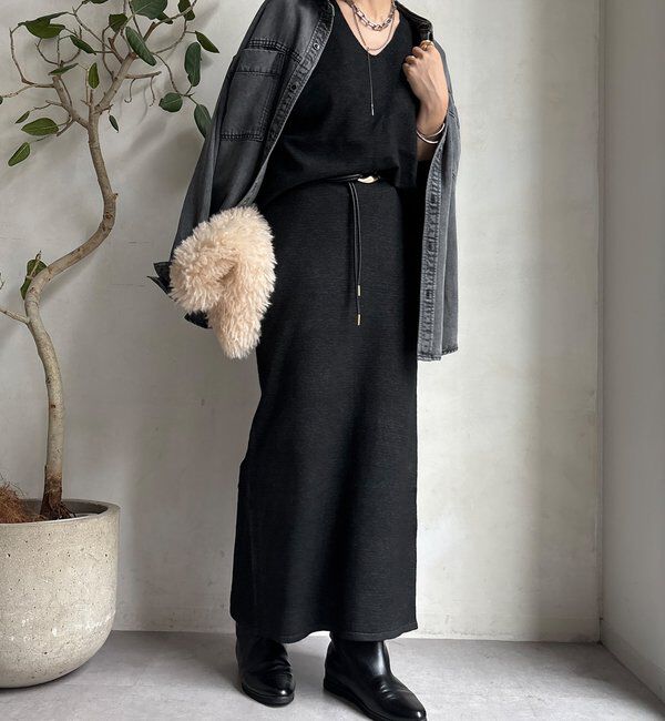  「【WEB限定】サイドスリットプルオーバー」|ニット・セーター|