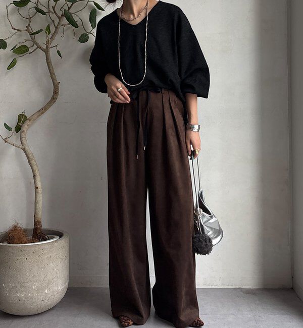  「【WEB限定】サイドスリットプルオーバー」|ニット・セーター|