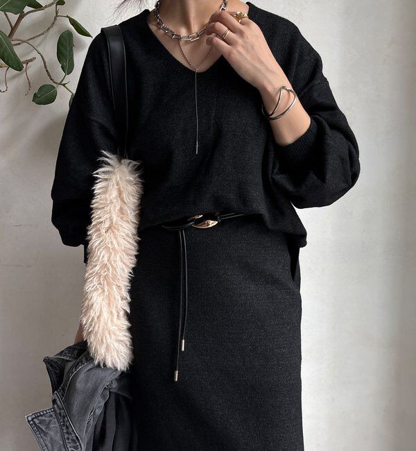  「【WEB限定】サイドスリットプルオーバー」|ニット・セーター|