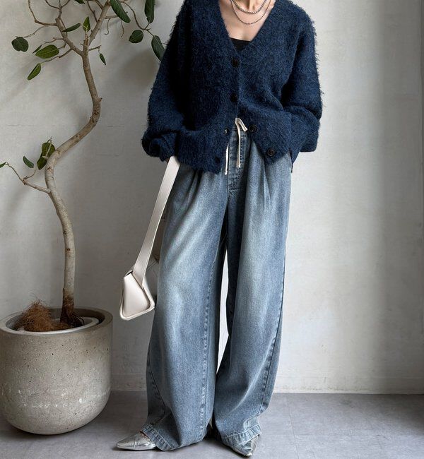  「【WEB限定】シャギーVカーディガン」|カーディガン|