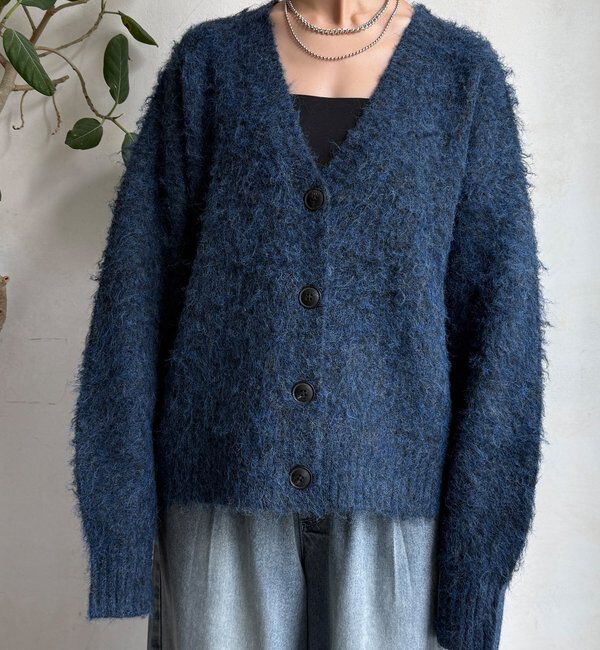  「【WEB限定】シャギーVカーディガン」|カーディガン|