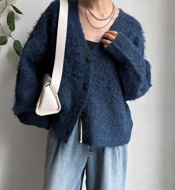  「【WEB限定】シャギーVカーディガン」|カーディガン|