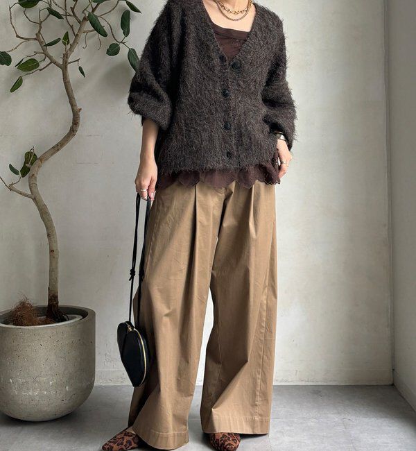  「【WEB限定】シャギーVカーディガン」|カーディガン|