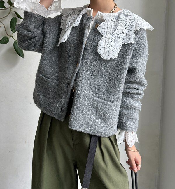  「ループヤーンニットジャケット」|カーディガン|