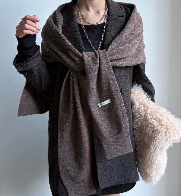  「ウールマルチWAYストール」|マフラー|ブラウン