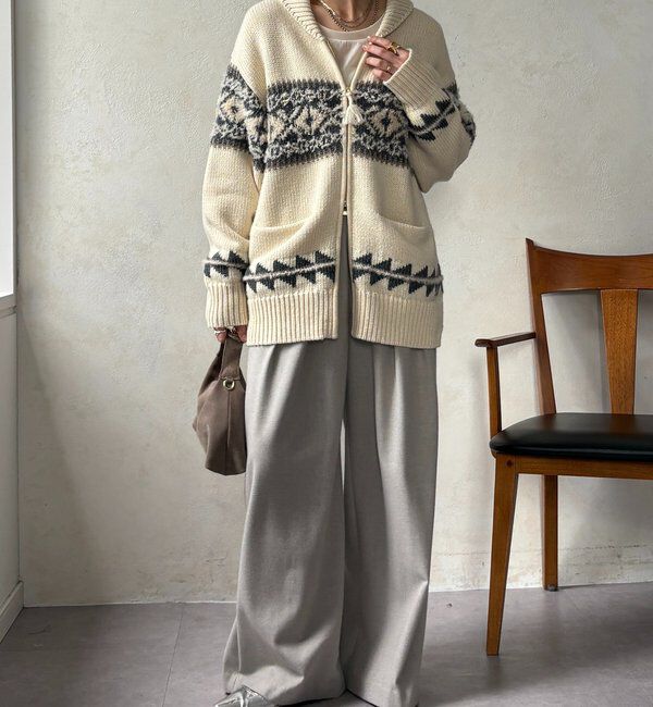  「ノルディックジップカーディガン」|ニット・セーター|