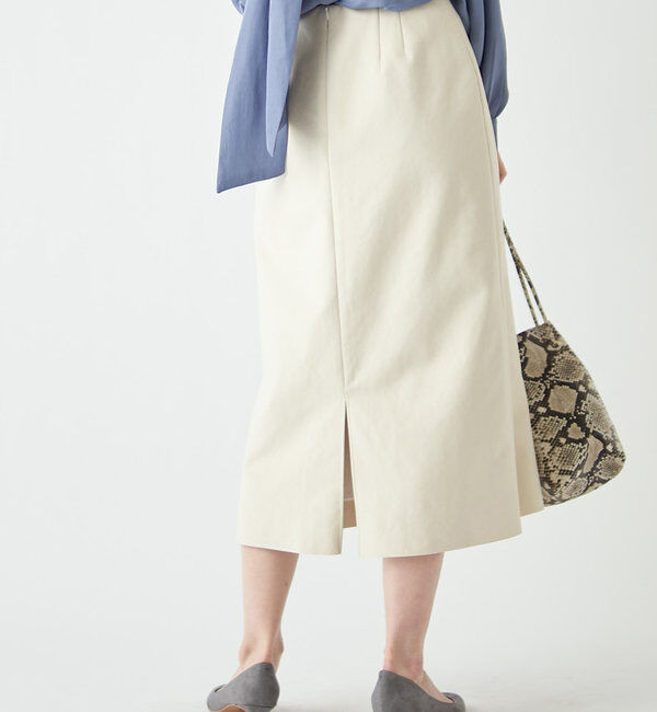  「【《定番人気アイテム》手洗い可】エコスウェードセミストレートスカート」|スカート|