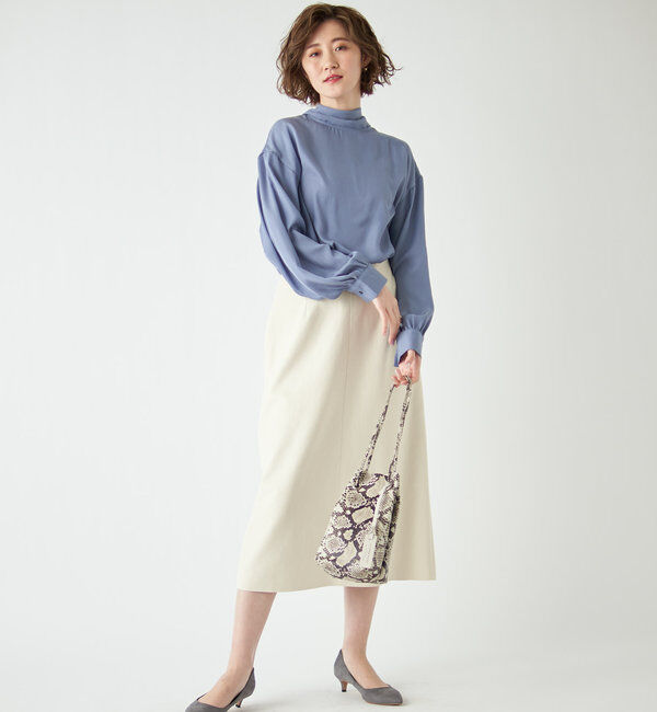  「【《定番人気アイテム》手洗い可】エコスウェードセミストレートスカート」|スカート|