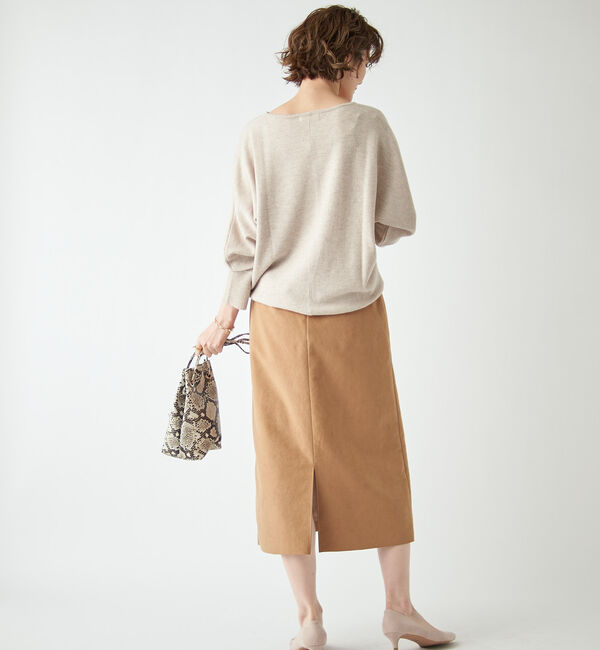  「【《定番人気アイテム》手洗い可】エコスウェードセミストレートスカート」|スカート|