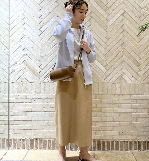  「【《定番人気アイテム》手洗い可】エコスウェードセミストレートスカート」|スカート|