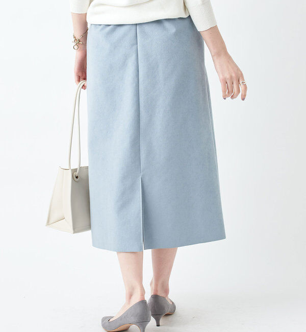  「【《定番人気アイテム》手洗い可】エコスウェードセミストレートスカート」|スカート|