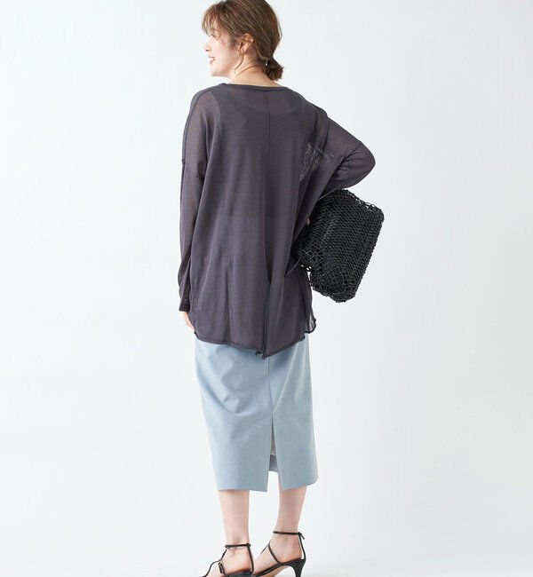  「【《定番人気アイテム》手洗い可】エコスウェードセミストレートスカート」|スカート|