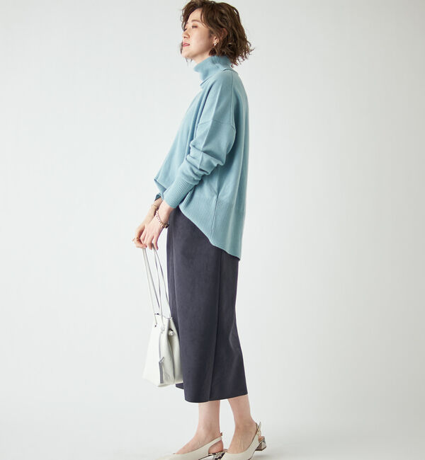  「【《定番人気アイテム》手洗い可】エコスウェードセミストレートスカート」|スカート|