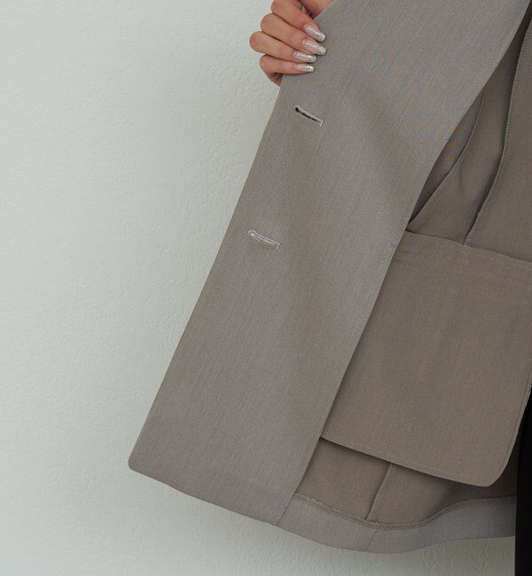  「【手洗い可】スリットスリーブジャケット」|テーラードジャケット|