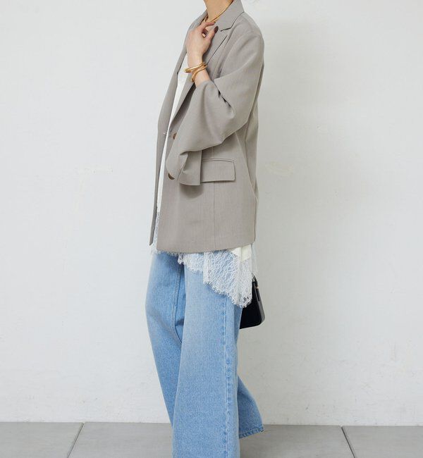  「【手洗い可】スリットスリーブジャケット」|テーラードジャケット|