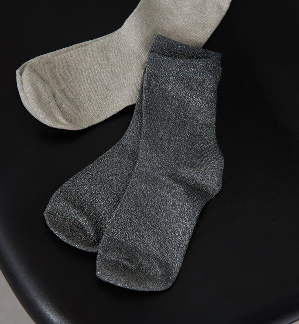  「グリッターソックス」|ソックス|グレー