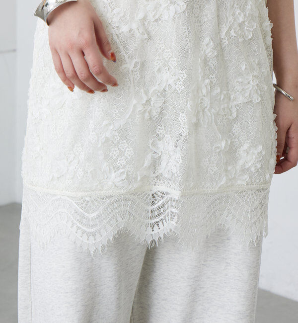  「レースVキャミチュニック」|シャツ・ブラウス|