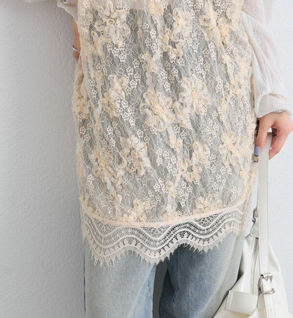  「レースVキャミチュニック」|シャツ・ブラウス|