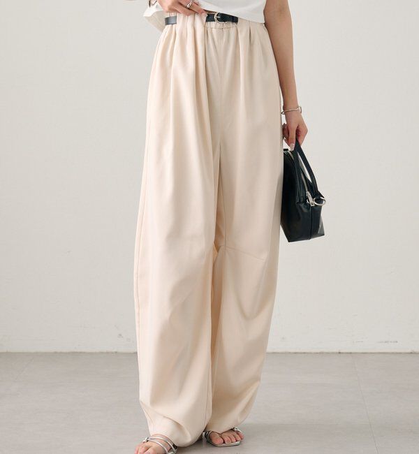  「ベルト付きボリュームスラックス」|チノ|