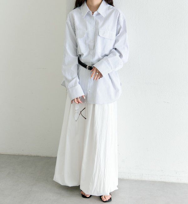  「ストライプBIGシャツ」|シャツ・ブラウス|