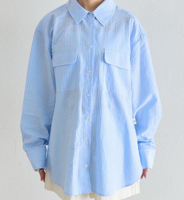  「ストライプBIGシャツ」|シャツ・ブラウス|