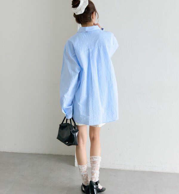  「ストライプBIGシャツ」|シャツ・ブラウス|