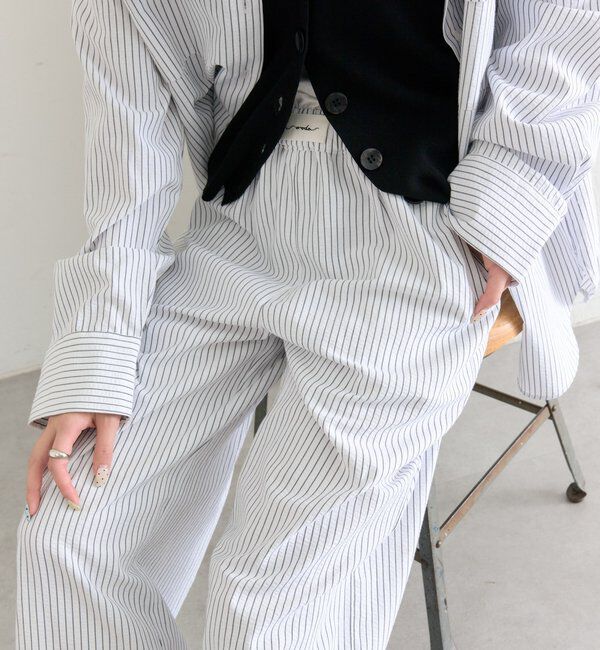  「ストライプイージーパンツ」|チノ|