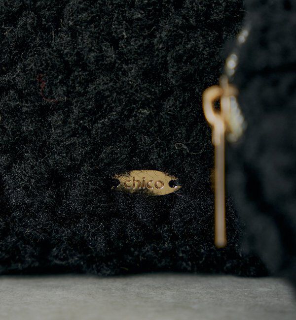  「ロゴチャーム付きスエードムートンバッグ」|ボストンバッグ|