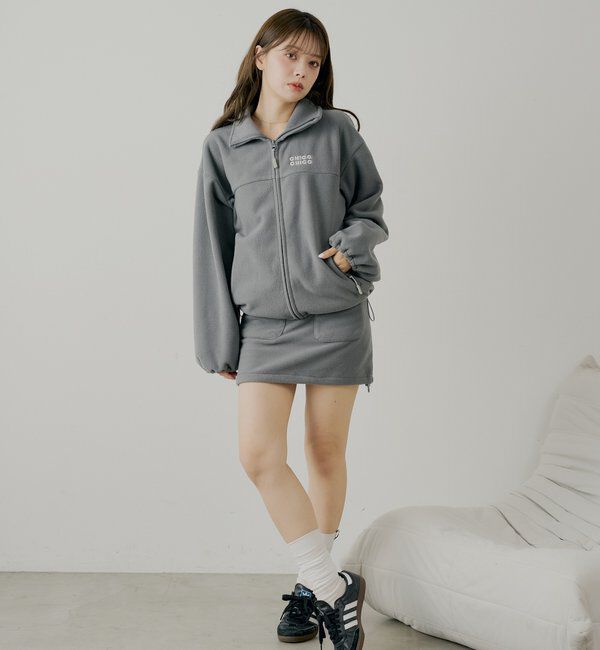  「【セットアップ対応】フリース台形ミニスカート」|スカート|