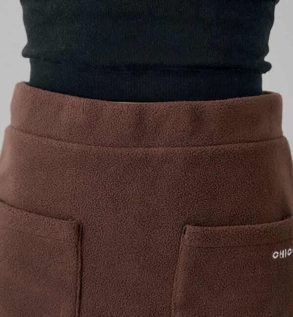  「【セットアップ対応】フリース台形ミニスカート」|スカート|