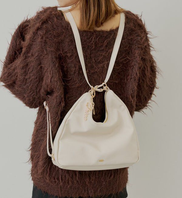  「ロゴチャーム付き3wayホーボーバッグ」|ボストンバッグ|