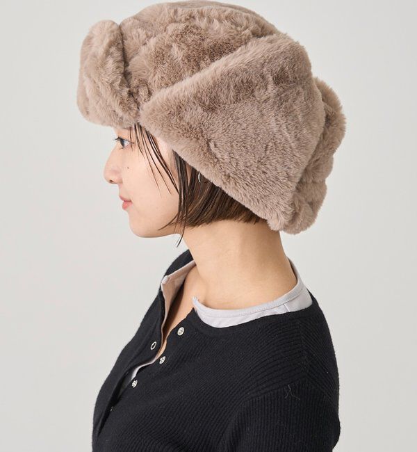  「フライトファーCAP」|ハット|グレー