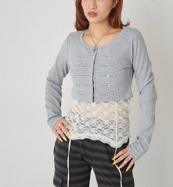  「【WEB限定サイズあり】ナポレオンショートトップス」|Tシャツ・カットソー|