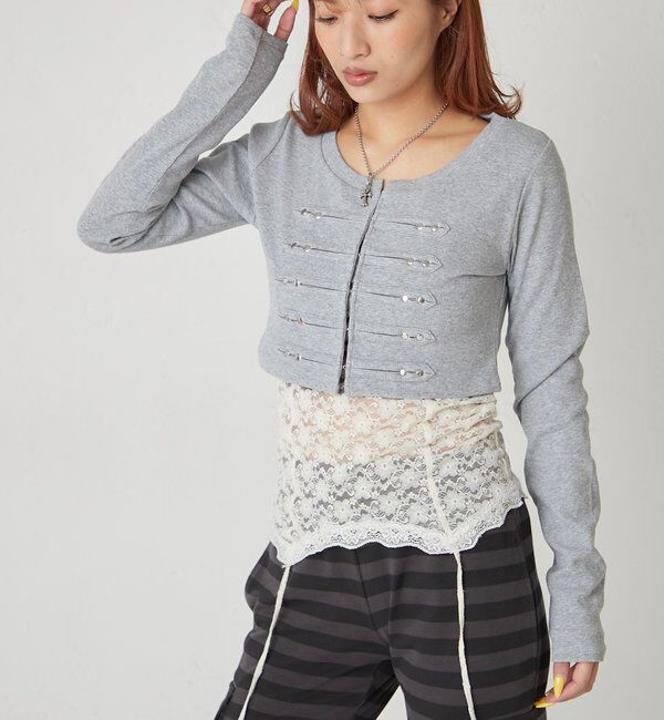  「【WEB限定サイズあり】ナポレオンショートトップス」|Tシャツ・カットソー|