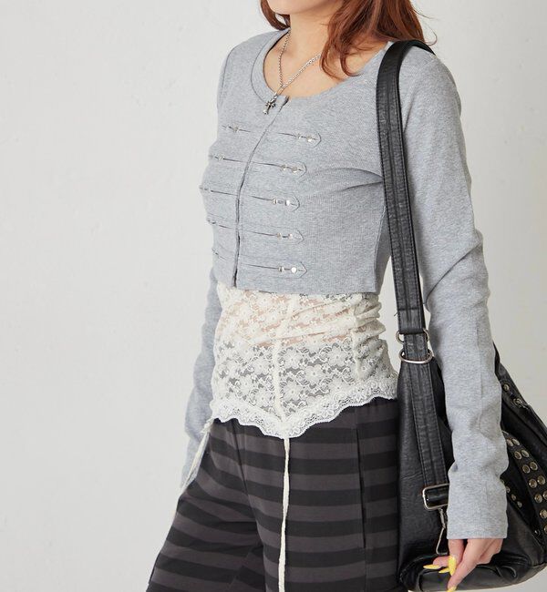  「【WEB限定サイズあり】ナポレオンショートトップス」|Tシャツ・カットソー|