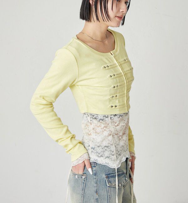  「【WEB限定サイズあり】ナポレオンショートトップス」|Tシャツ・カットソー|