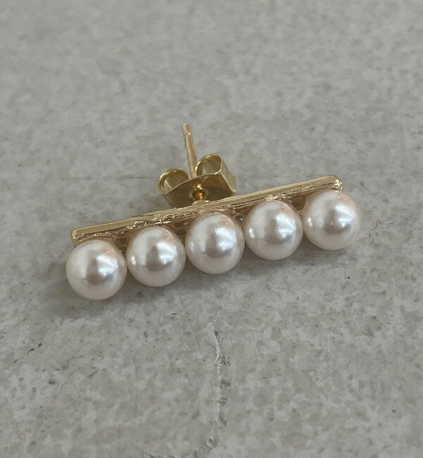 「【WEB限定】パールラインピアス」|ピアス|