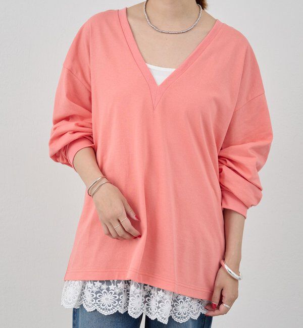  「【ONIT】ディープVネックカットソー」|Tシャツ・カットソー|