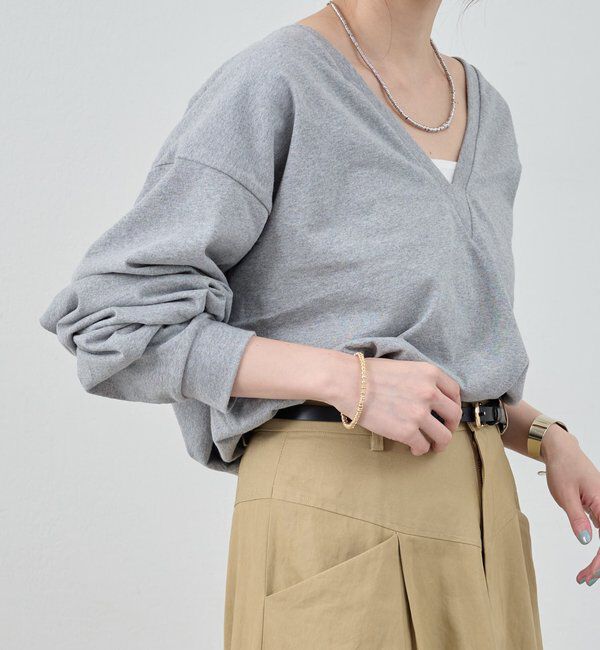  「【ONIT】ディープVネックカットソー」|Tシャツ・カットソー|