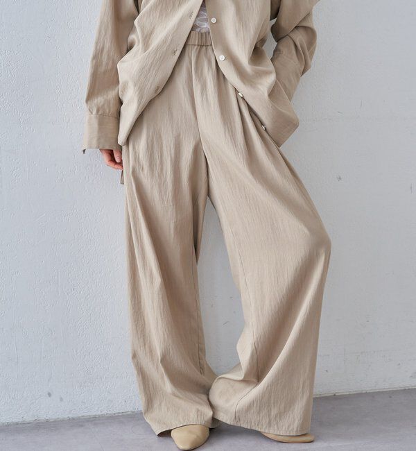  「3タックイージーパンツ」|チノ|ベージュ