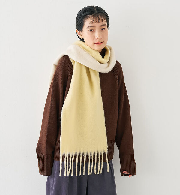 collex「ソフトブークレーリバーシブルマフラー」|マフラー|レモン