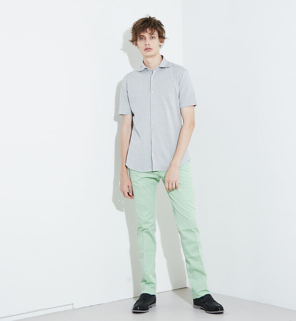 ABAHOUSE「【FLEX SHIRTS】シルキー サッカー ジャージー 半袖シャツ」|シャツ・ブラウス|