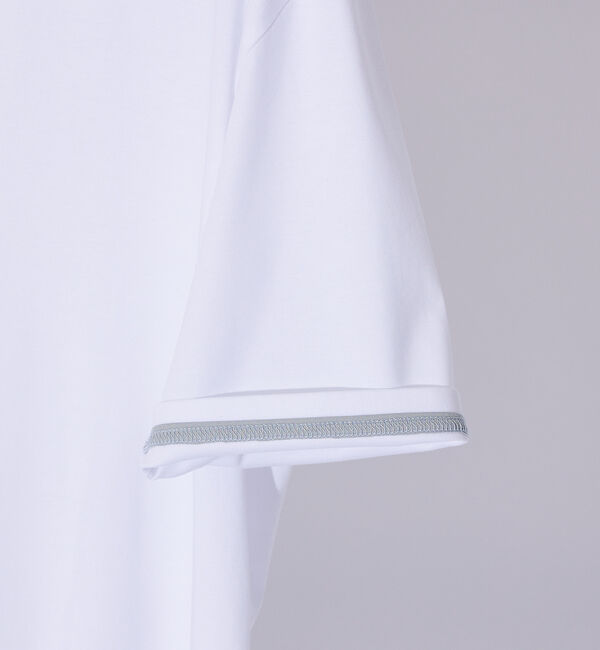 ABAHOUSE「【コットンシルケット】ポンチ Vネック Tシャツ」|Tシャツ・カットソー|